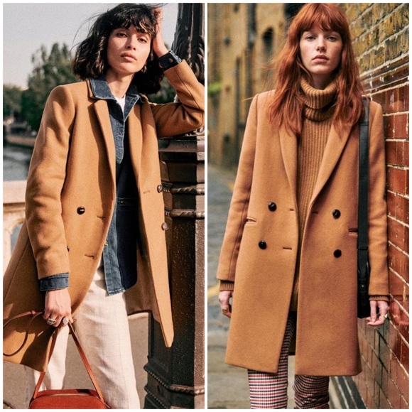 Sezane Jackets & Blazers - Sézane Johnson Wool-Blend Coat in Camel